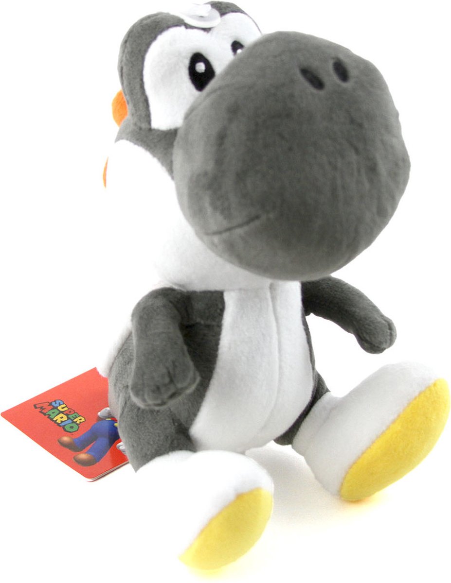 Yoshi Zwart - Super Mario Bros Pluche Knuffel 19 cm | Nintendo Plush Toy | Speelgoed knuffelpop voor kinderen | Mario, Luigi, Toad, Donkey Kong, Yoshi, Bowser, Peach